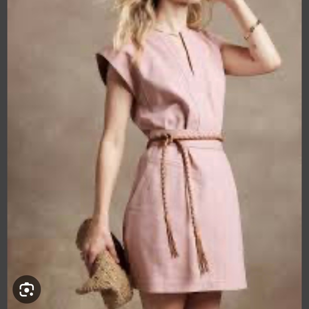 Split Neck Mini Dress